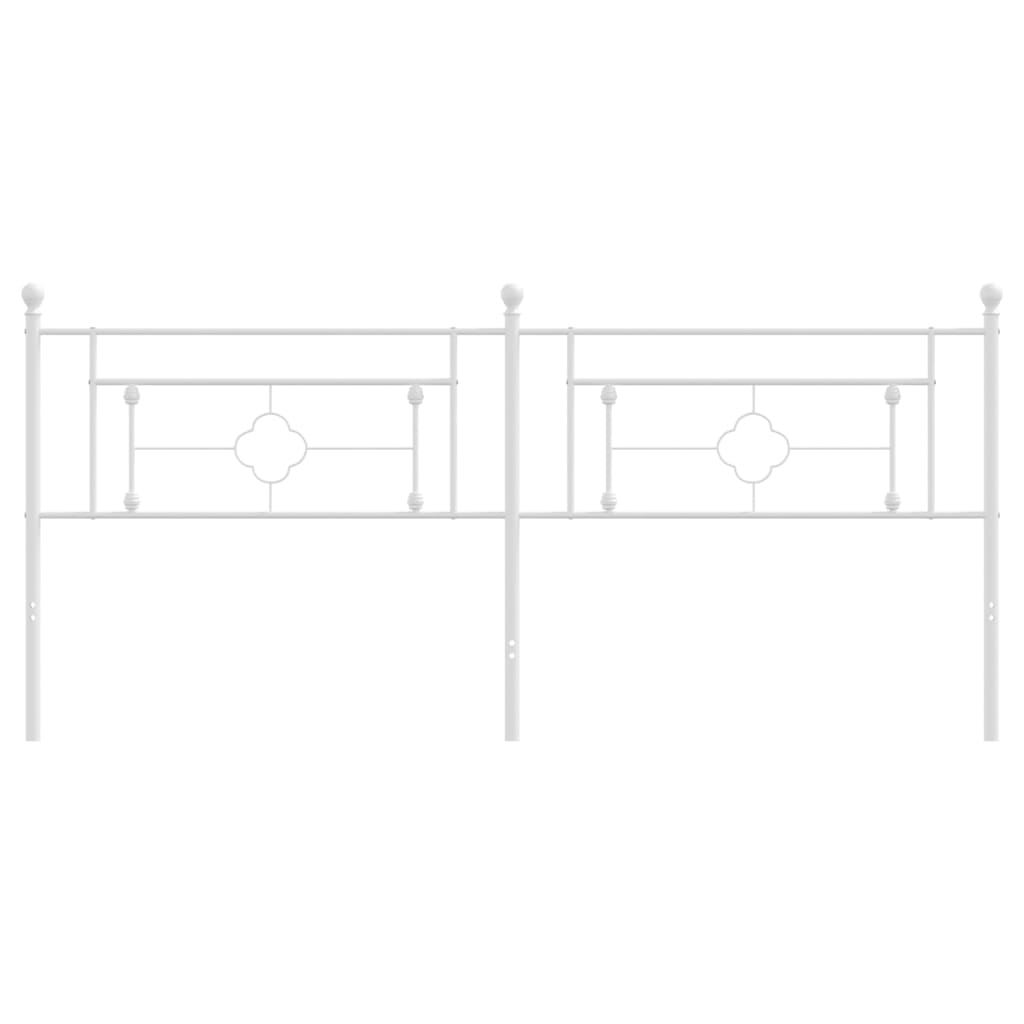 vidaXL Tăblie de pat metalică, alb, 200 cm vidaXL Tăblie de pat metalică, alb, 200 cm