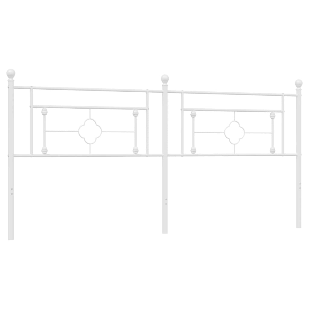vidaXL Tăblie de pat metalică, alb, 200 cm vidaXL Tăblie de pat metalică, alb, 200 cm