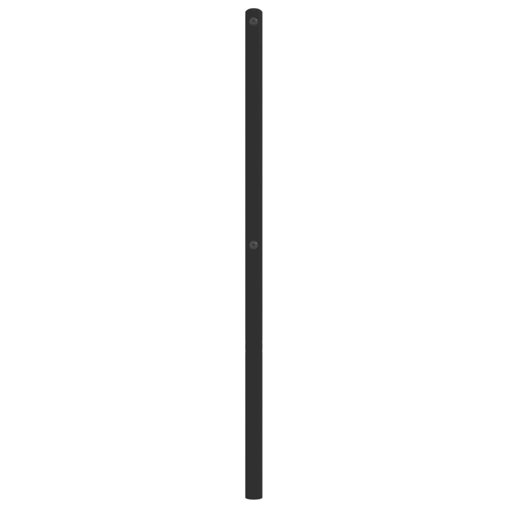 vidaXL Tăblie de pat metalică, negru, 200 cm