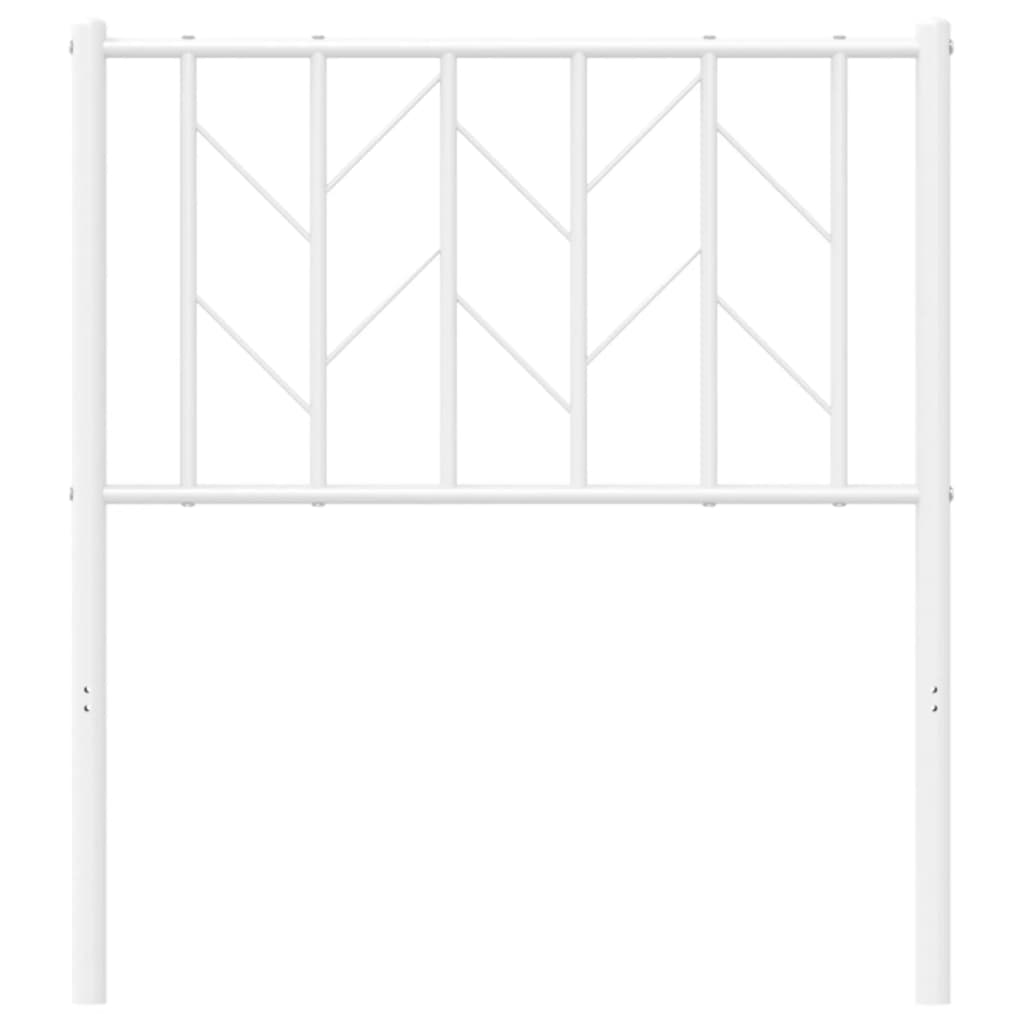 vidaXL Tăblie de pat metalică, alb, 75 cm vidaXL Tăblie de pat metalică, alb, 75 cm