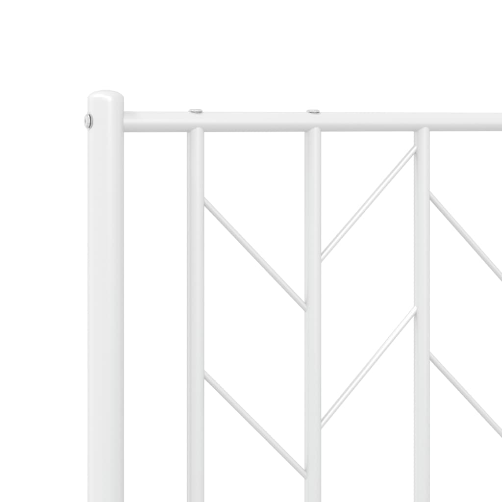 vidaXL Tăblie de pat metalică, alb, 75 cm vidaXL Tăblie de pat metalică, alb, 75 cm