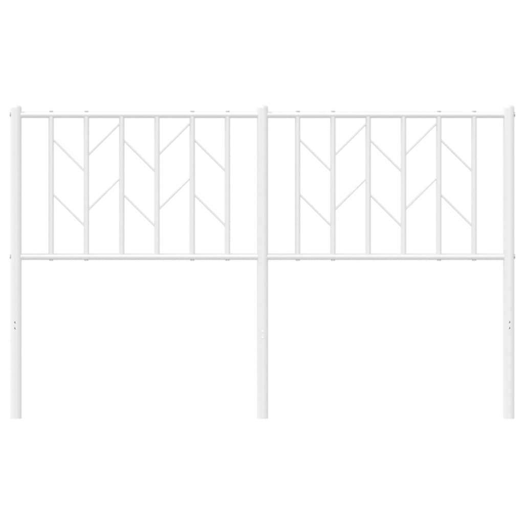 vidaXL Tăblie de pat metalică, alb, 140 cm