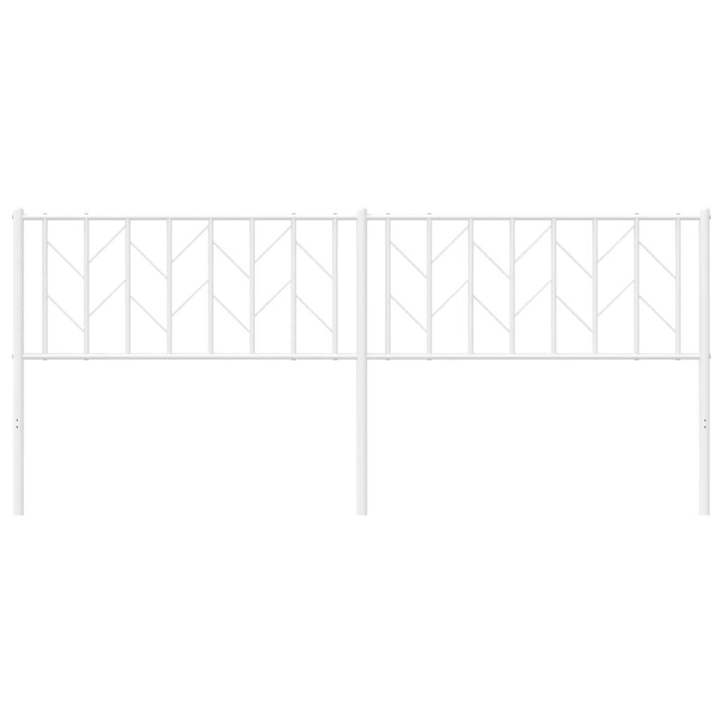 vidaXL Tăblie de pat metalică, alb, 200 cm vidaXL Tăblie de pat metalică, alb, 200 cm