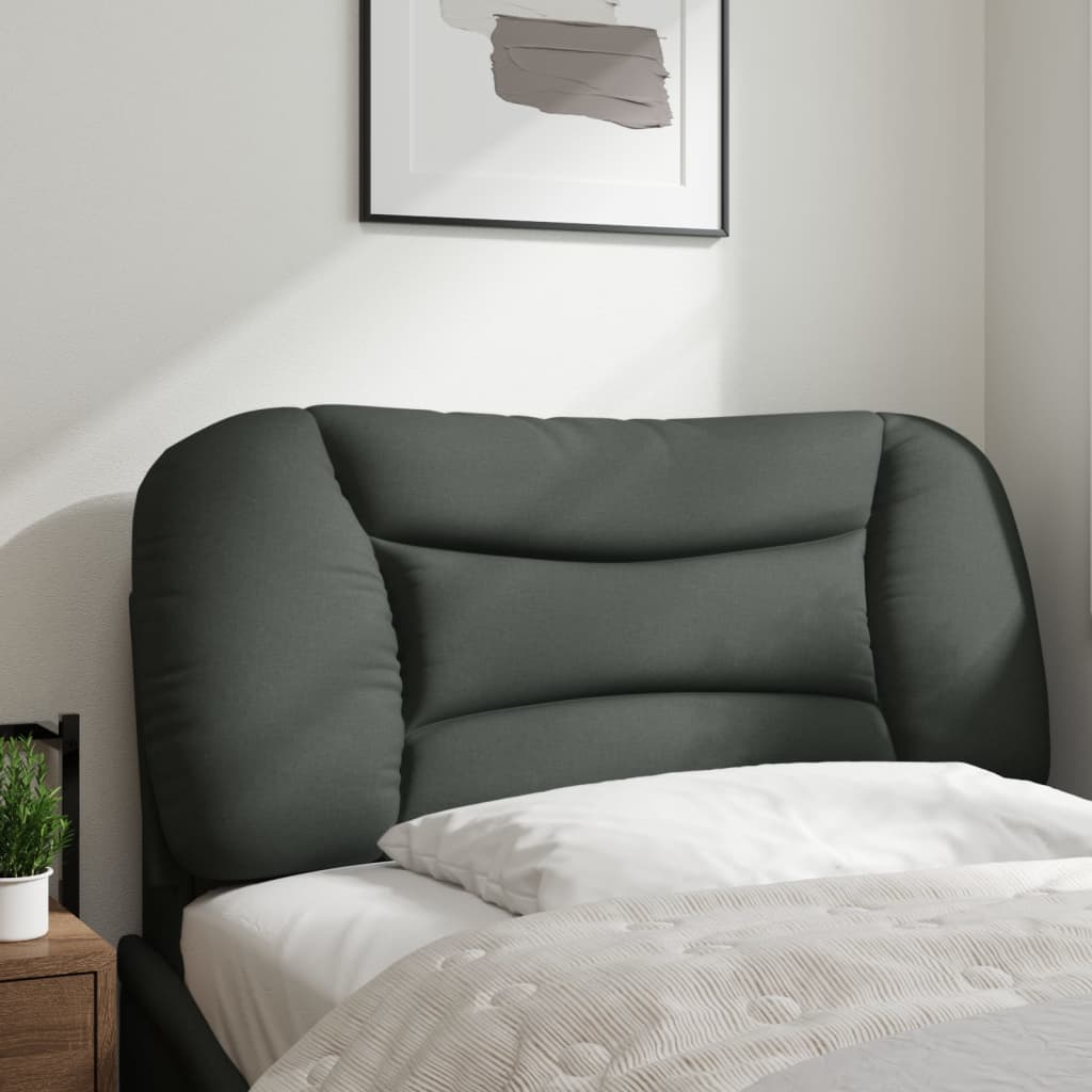 vidaXL Pernă pentru tăblie de pat, gri închis, 80 cm, material textil vidaXL Pernă pentru tăblie de pat, gri închis, 80 cm, material textil