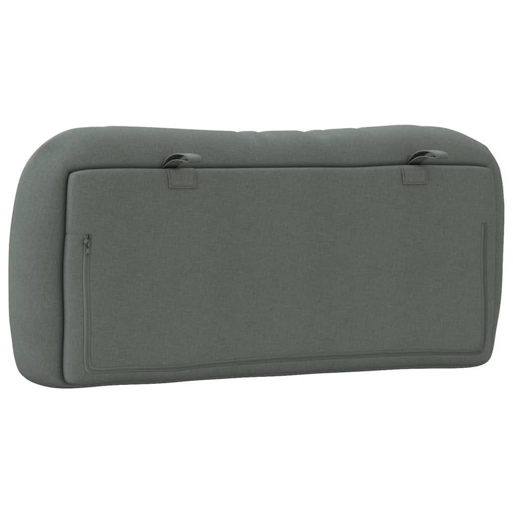 vidaXL Pernă pentru tăblie de pat, gri închis, 80 cm, material textil vidaXL Pernă pentru tăblie de pat, gri închis, 80 cm, material textil