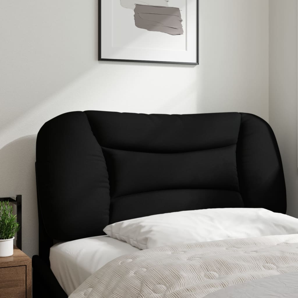 vidaXL Pernă pentru tăblie de pat, negru, 80 cm, material textil