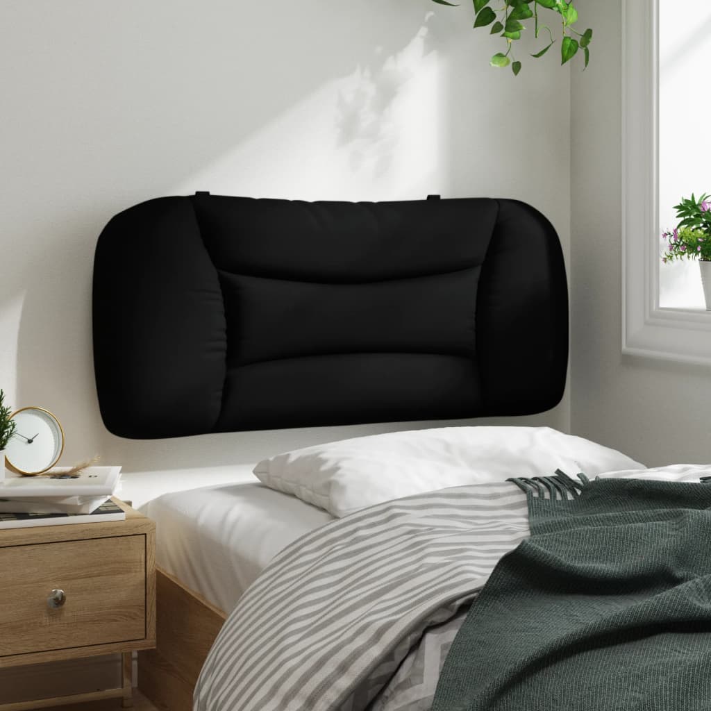 vidaXL Pernă pentru tăblie de pat, negru, 80 cm, material textil