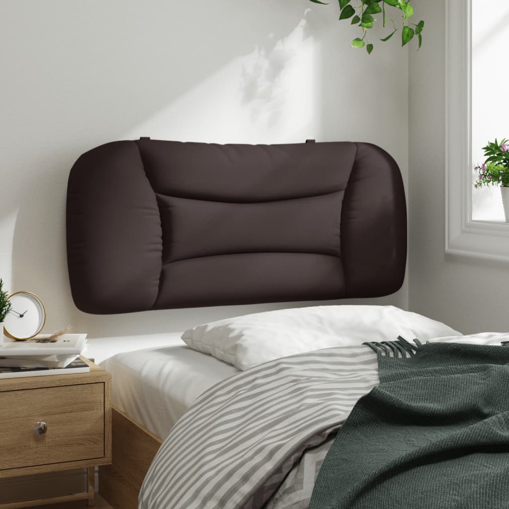 vidaXL Pernă pentru tăblie de pat maro închis, 80 cm, material textil vidaXL Pernă pentru tăblie de pat maro închis, 80 cm, material textil