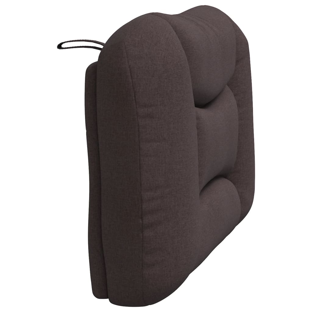 vidaXL Pernă pentru tăblie de pat maro închis, 80 cm, material textil vidaXL Pernă pentru tăblie de pat maro închis, 80 cm, material textil