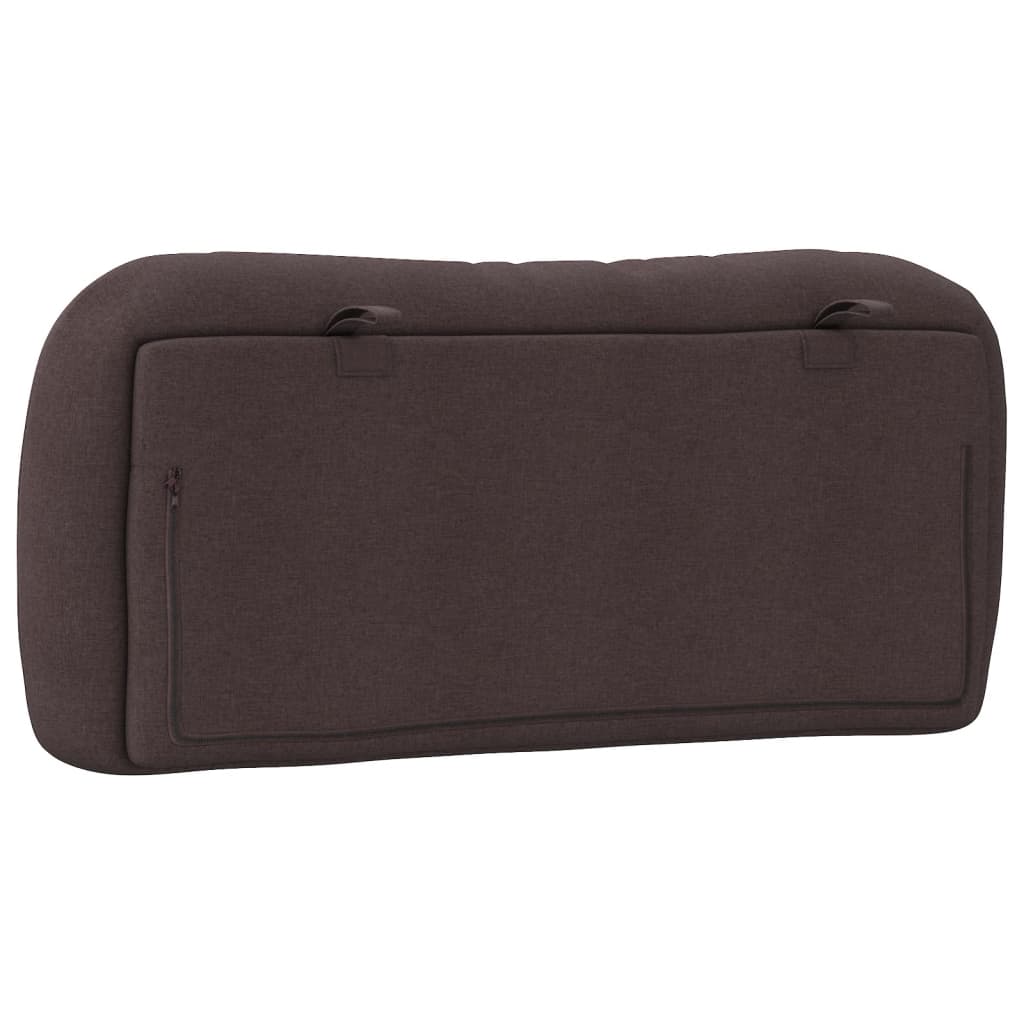 vidaXL Pernă pentru tăblie de pat maro închis, 80 cm, material textil vidaXL Pernă pentru tăblie de pat maro închis, 80 cm, material textil