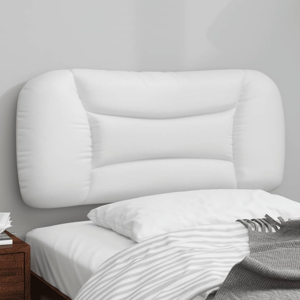 vidaXL Pernă pentru tăblie pat, alb, 80 cm, piele artificială vidaXL Pernă pentru tăblie pat, alb, 80 cm, piele artificială