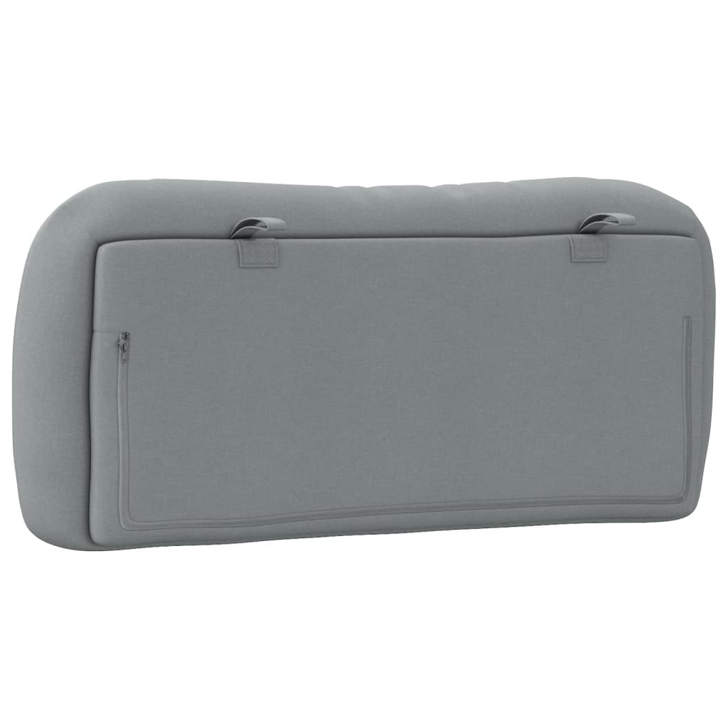 vidaXL Pernă tăblie de pat, Hvar, gri deschis, 90 cm, material textil