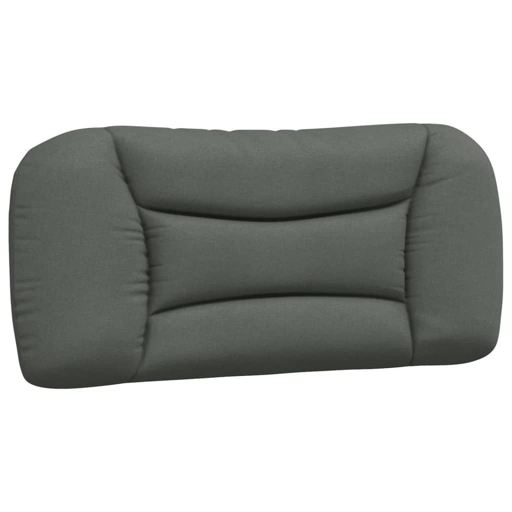 vidaXL Pernă pentru tăblie de pat, gri închis, 90 cm, material textil vidaXL Pernă pentru tăblie de pat, gri închis, 90 cm, material textil
