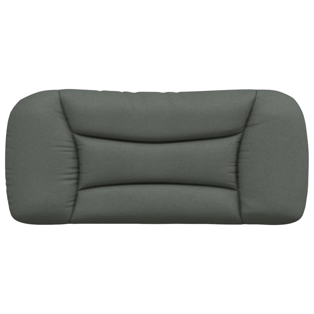 vidaXL Pernă pentru tăblie de pat, gri închis, 90 cm, material textil vidaXL Pernă pentru tăblie de pat, gri închis, 90 cm, material textil