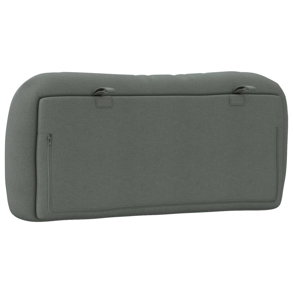 vidaXL Pernă pentru tăblie de pat, gri închis, 90 cm, material textil vidaXL Pernă pentru tăblie de pat, gri închis, 90 cm, material textil
