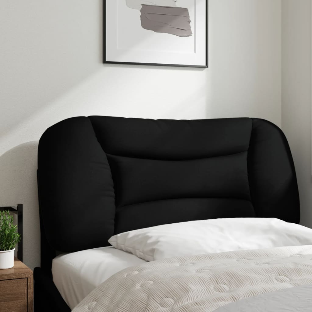 vidaXL Pernă pentru tăblie de pat, negru, 90 cm, material textil vidaXL Pernă pentru tăblie de pat, negru, 90 cm, material textil
