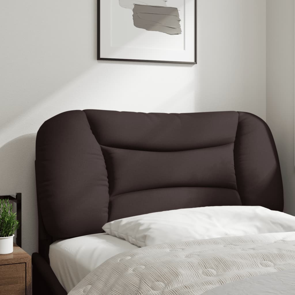 vidaXL Pernă pentru tăblie de pat maro închis, 90 cm, material textil vidaXL Pernă pentru tăblie de pat maro închis, 90 cm, material textil