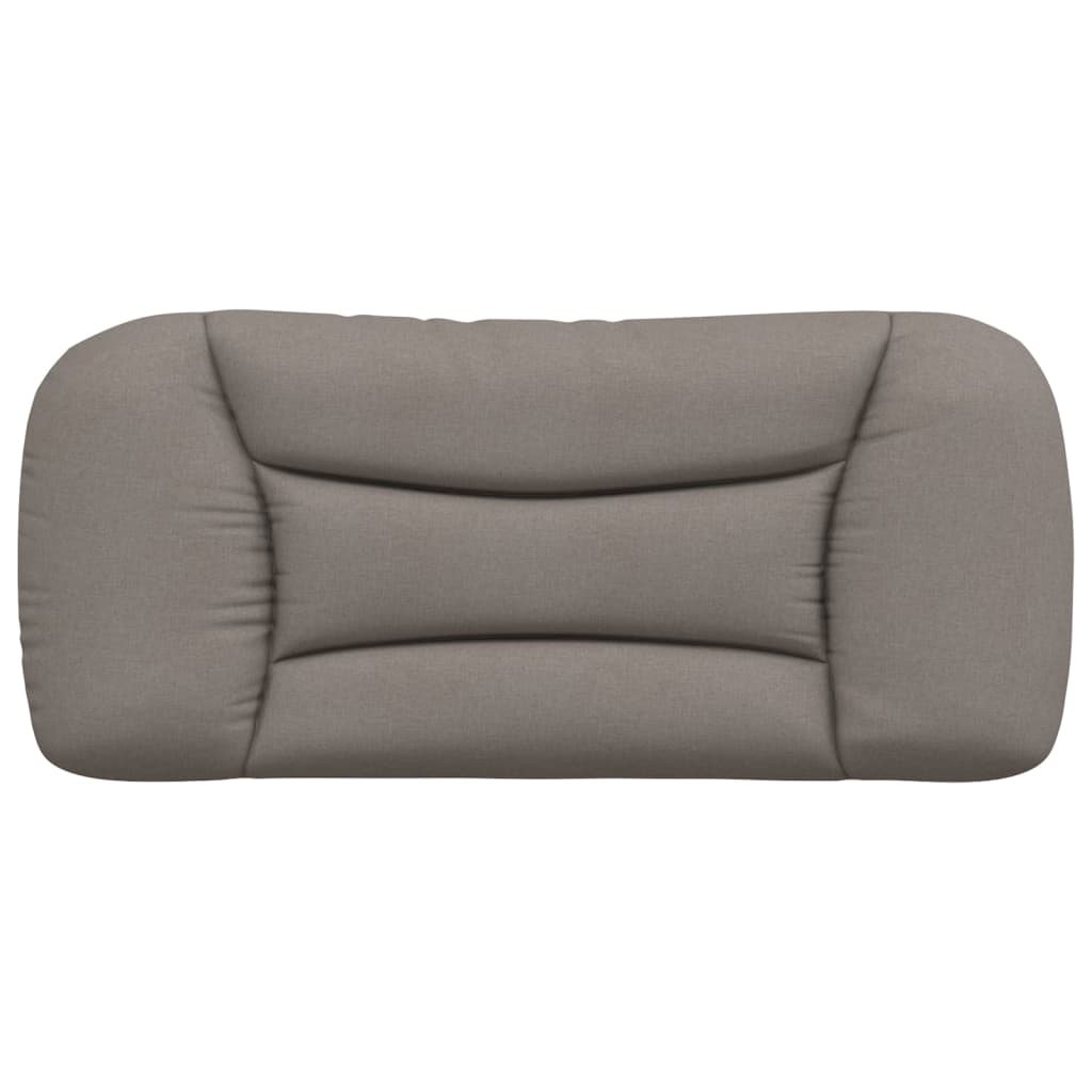 vidaXL Pernă pentru tăblie de pat, gri taupe, 90 cm, material textil vidaXL Pernă pentru tăblie de pat, gri taupe, 90 cm, material textil