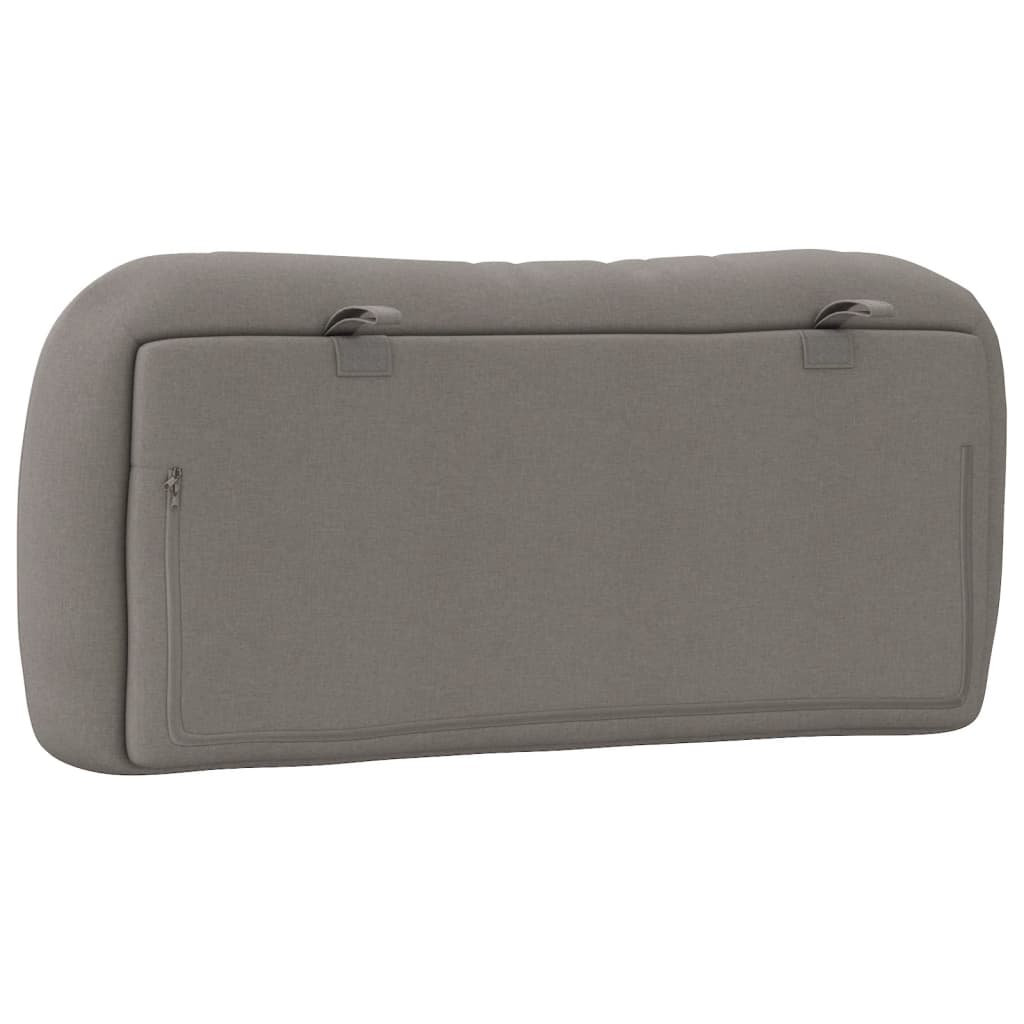 vidaXL Pernă pentru tăblie de pat, gri taupe, 90 cm, material textil vidaXL Pernă pentru tăblie de pat, gri taupe, 90 cm, material textil