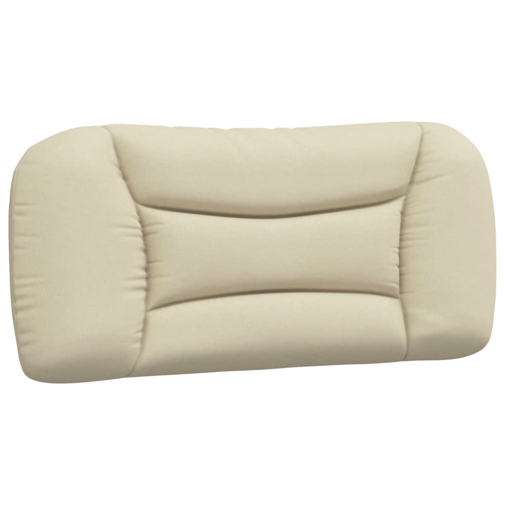 vidaXL Pernă pentru tăblie de pat, crem, 90 cm, material textil vidaXL Pernă pentru tăblie de pat, crem, 90 cm, material textil