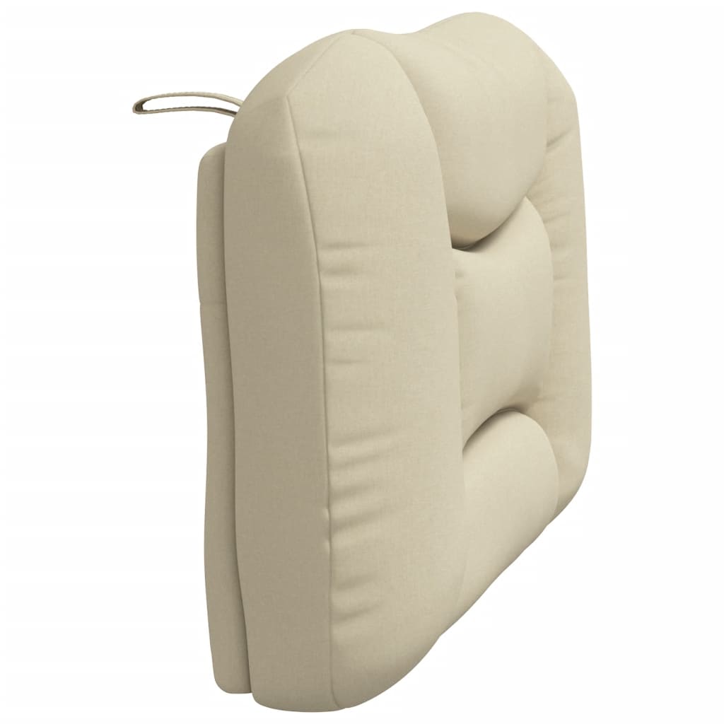 vidaXL Pernă pentru tăblie de pat, crem, 90 cm, material textil vidaXL Pernă pentru tăblie de pat, crem, 90 cm, material textil