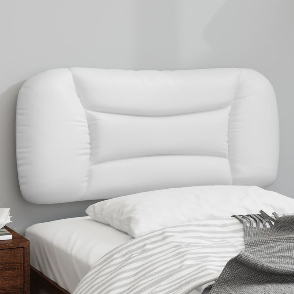 vidaXL Pernă pentru tăblie pat, alb, 90 cm, piele artificială
