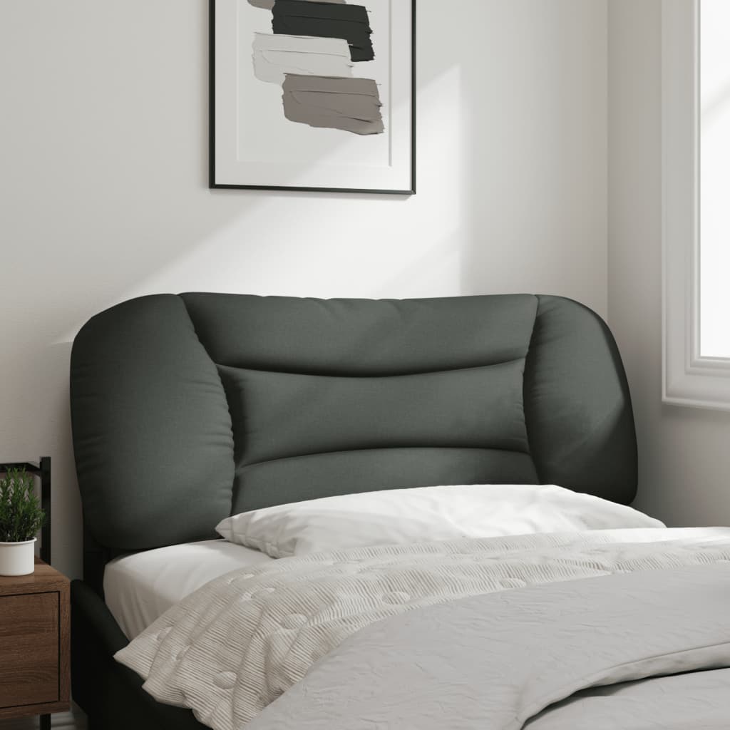 vidaXL Pernă pentru tăblie de pat, gri închis, 100 cm, material textil