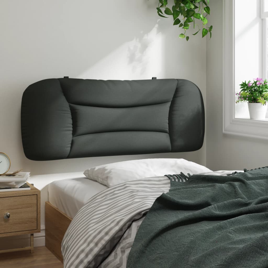 vidaXL Pernă pentru tăblie de pat, gri închis, 100 cm, material textil