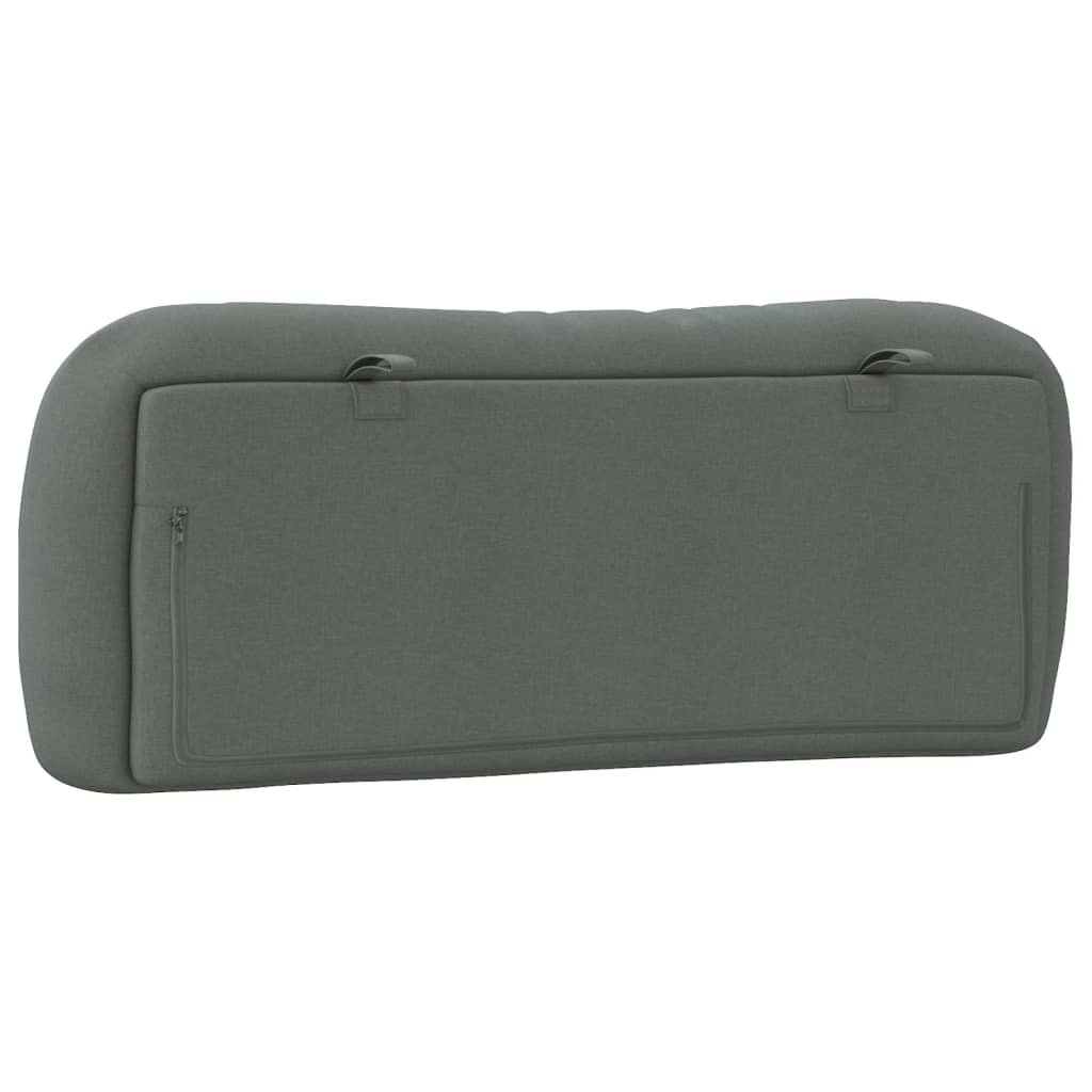 vidaXL Pernă pentru tăblie de pat, gri închis, 100 cm, material textil