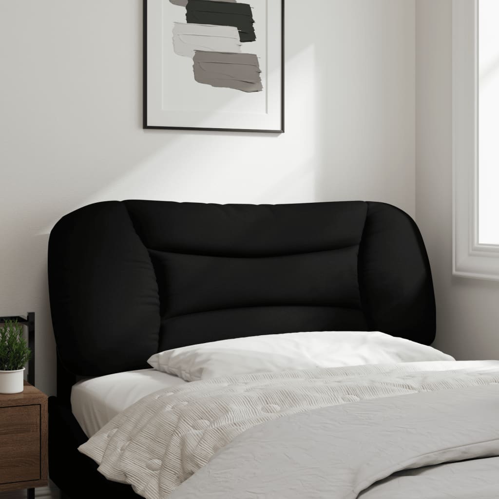 vidaXL Pernă pentru tăblie de pat, negru, 100 cm, material textil vidaXL Pernă pentru tăblie de pat, negru, 100 cm, material textil