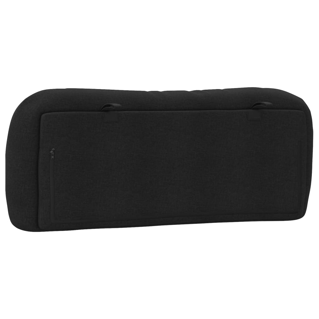 vidaXL Pernă pentru tăblie de pat, negru, 100 cm, material textil vidaXL Pernă pentru tăblie de pat, negru, 100 cm, material textil