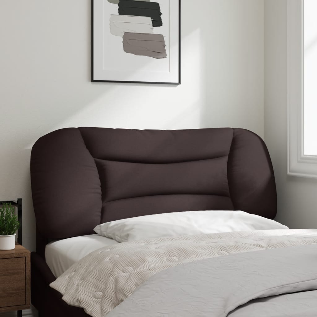 vidaXL Pernă pentru tăblie de pat maro închis, 100 cm, material textil vidaXL Pernă pentru tăblie de pat maro închis, 100 cm, material textil