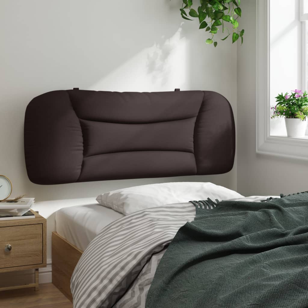 vidaXL Pernă pentru tăblie de pat maro închis, 100 cm, material textil vidaXL Pernă pentru tăblie de pat maro închis, 100 cm, material textil