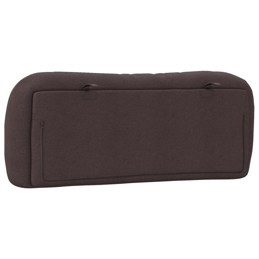 vidaXL Pernă pentru tăblie de pat maro închis, 100 cm, material textil vidaXL Pernă pentru tăblie de pat maro închis, 100 cm, material textil