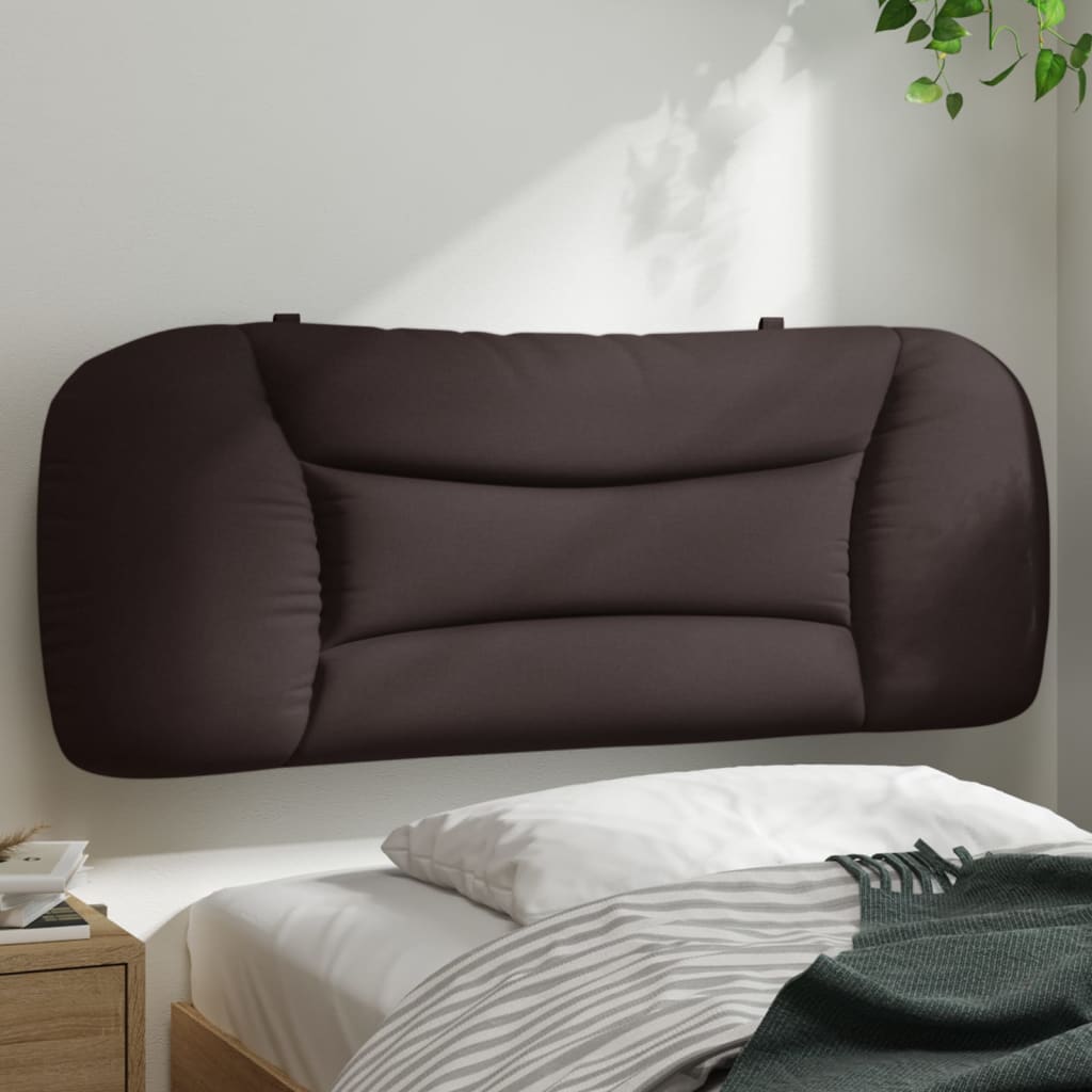 vidaXL Pernă pentru tăblie de pat maro închis, 100 cm, material textil vidaXL Pernă pentru tăblie de pat maro închis, 100 cm, material textil