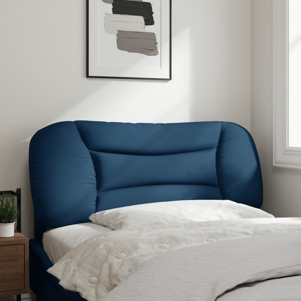 vidaXL Pernă pentru tăblie de pat, albastru, 100 cm, material textil vidaXL Pernă pentru tăblie de pat, albastru, 100 cm, material textil