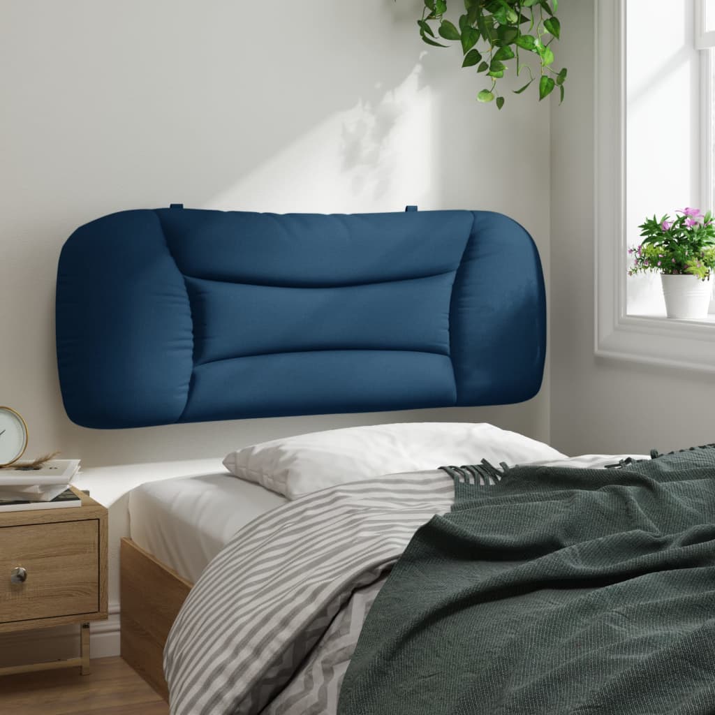 vidaXL Pernă pentru tăblie de pat, albastru, 100 cm, material textil vidaXL Pernă pentru tăblie de pat, albastru, 100 cm, material textil