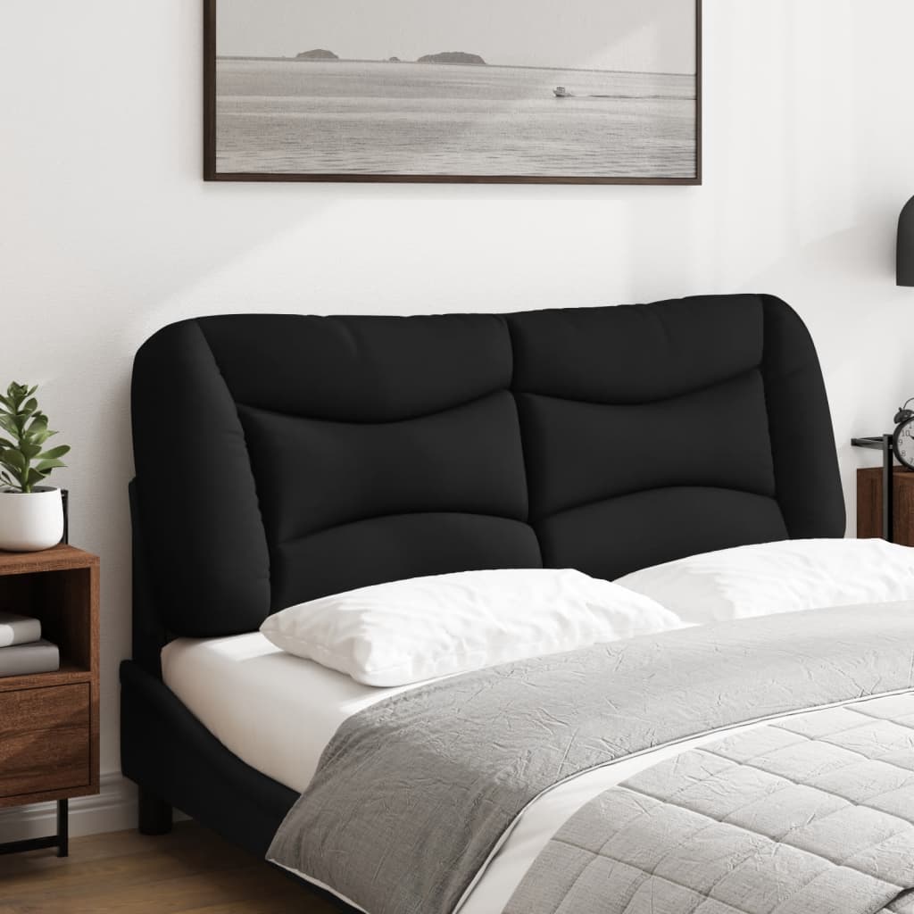vidaXL Pernă pentru tăblie de pat, negru, 120 cm, material textil vidaXL Pernă pentru tăblie de pat, negru, 120 cm, material textil