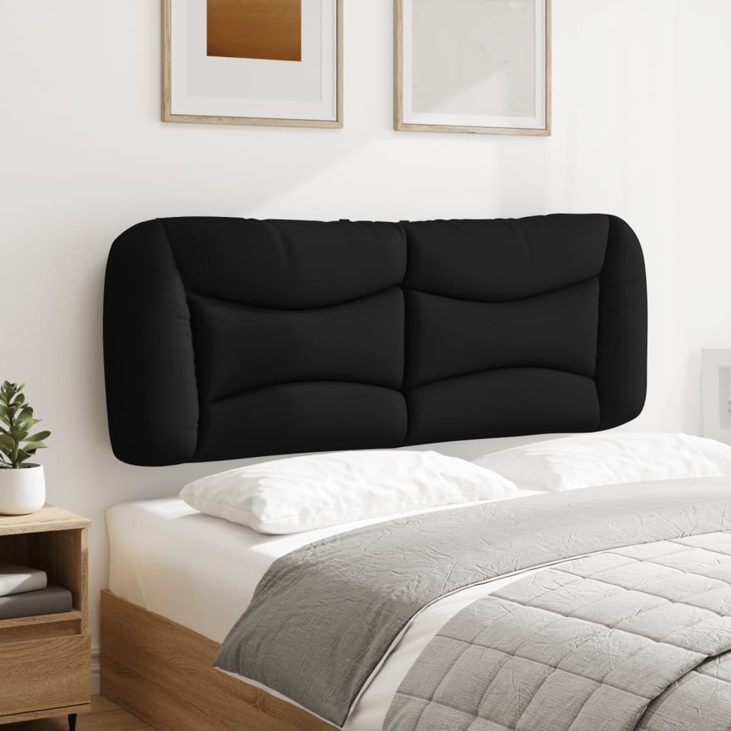 vidaXL Pernă pentru tăblie de pat, negru, 120 cm, material textil vidaXL Pernă pentru tăblie de pat, negru, 120 cm, material textil