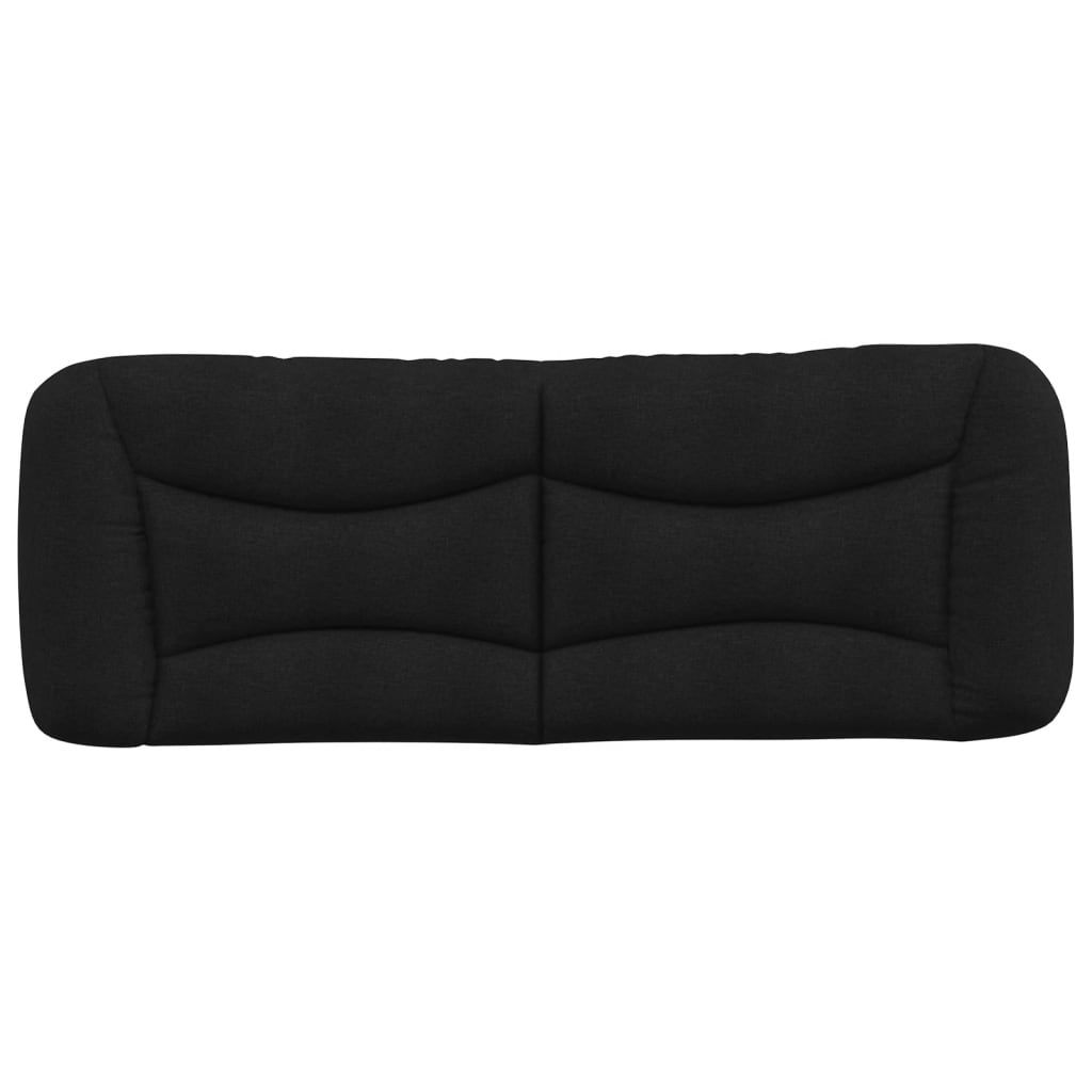 vidaXL Pernă pentru tăblie de pat, negru, 120 cm, material textil vidaXL Pernă pentru tăblie de pat, negru, 120 cm, material textil