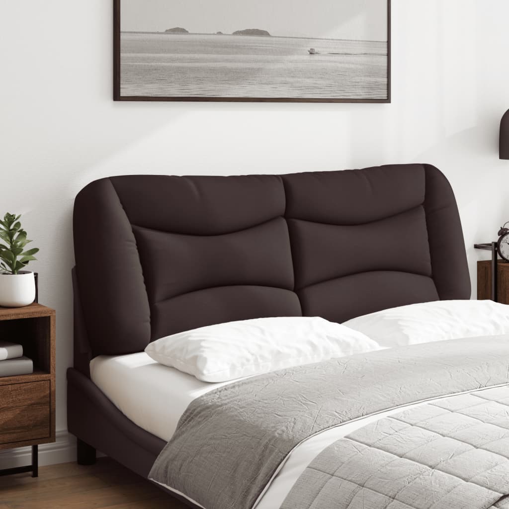 vidaXL Pernă pentru tăblie de pat maro închis, 120 cm, material textil vidaXL Pernă pentru tăblie de pat maro închis, 120 cm, material textil
