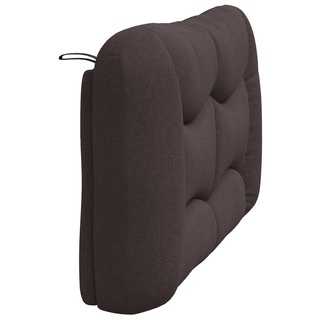 vidaXL Pernă pentru tăblie de pat maro închis, 120 cm, material textil vidaXL Pernă pentru tăblie de pat maro închis, 120 cm, material textil