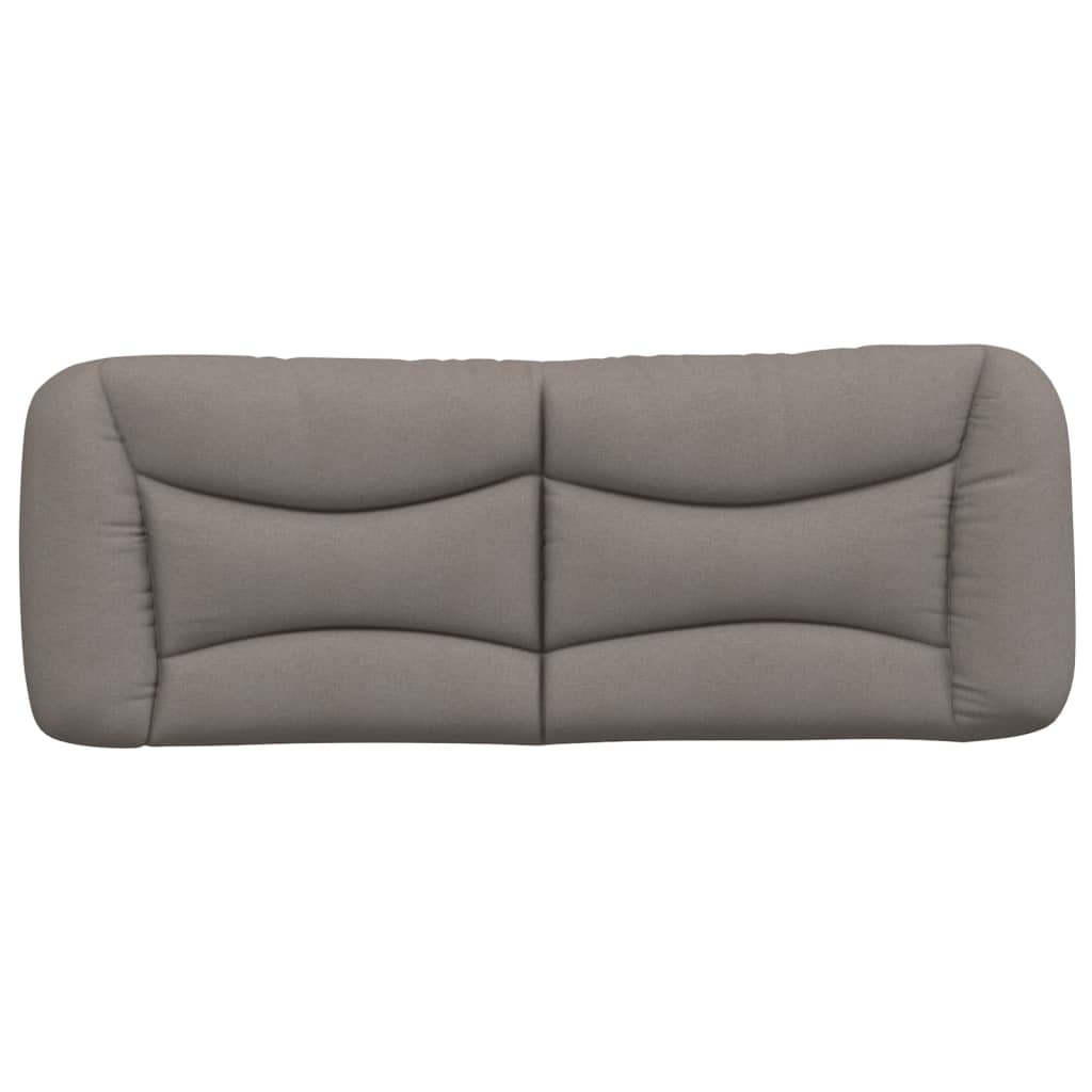vidaXL Pernă pentru tăblie de pat, gri taupe, 120 cm, material textil vidaXL Pernă pentru tăblie de pat, gri taupe, 120 cm, material textil
