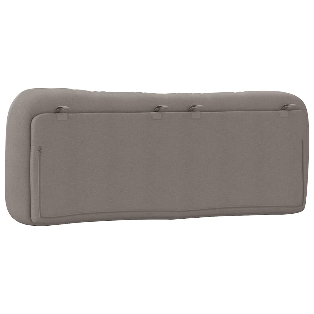 vidaXL Pernă pentru tăblie de pat, gri taupe, 120 cm, material textil vidaXL Pernă pentru tăblie de pat, gri taupe, 120 cm, material textil