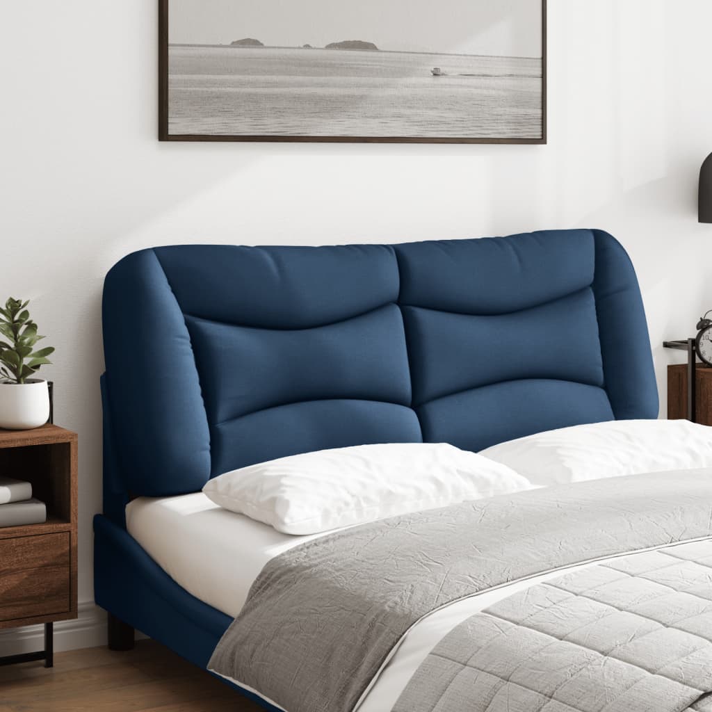 vidaXL Pernă pentru tăblie de pat, albastru, 120 cm, material textil vidaXL Pernă pentru tăblie de pat, albastru, 120 cm, material textil