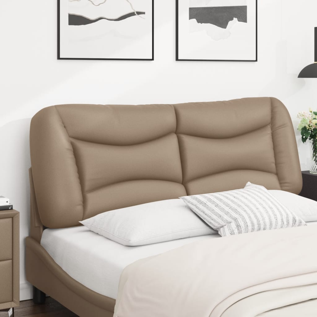 vidaXL Pernă pentru tăblie pat, cappuccino, 120 cm, piele artificială