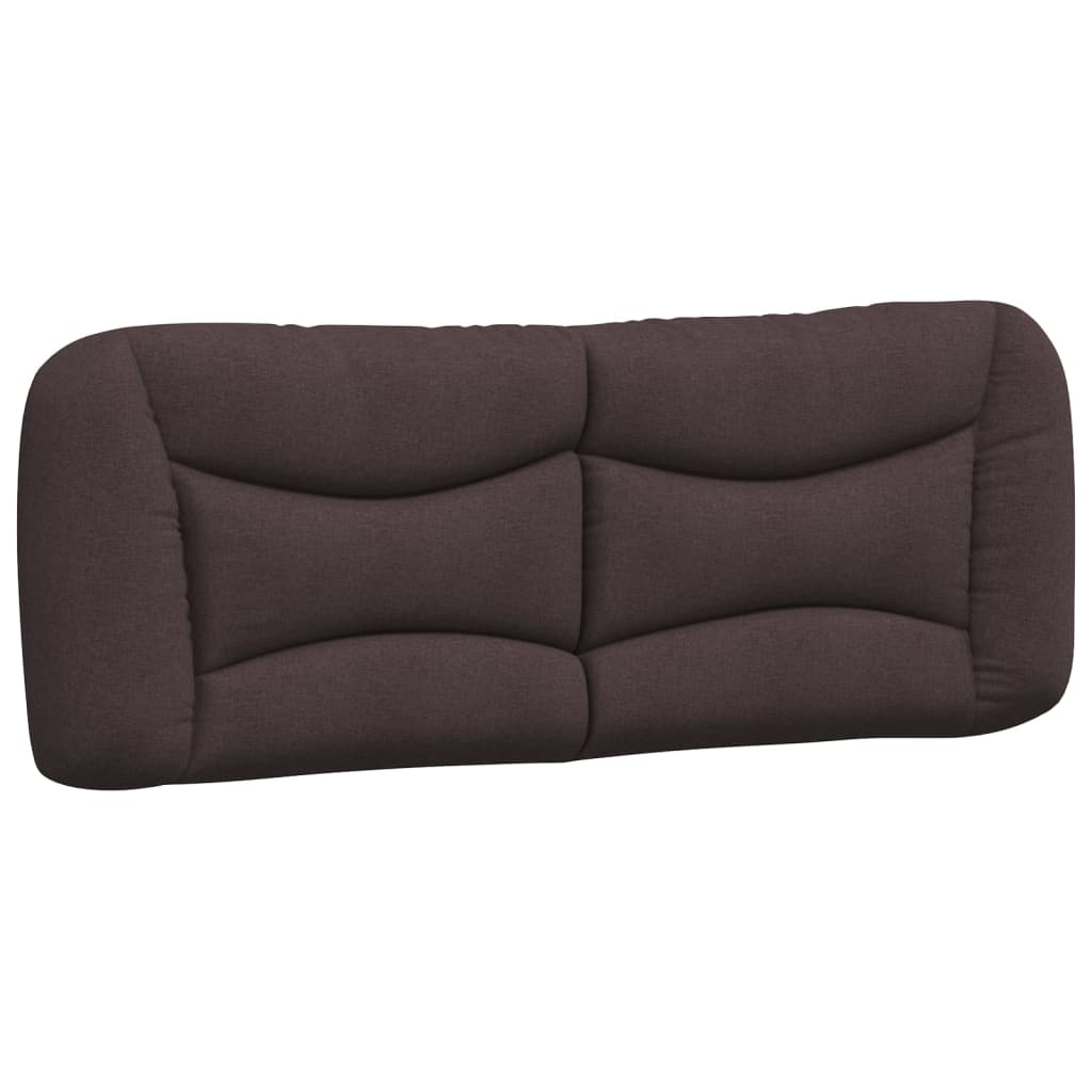 vidaXL Pernă pentru tăblie de pat maro închis, 140 cm, material textil vidaXL Pernă pentru tăblie de pat maro închis, 140 cm, material textil