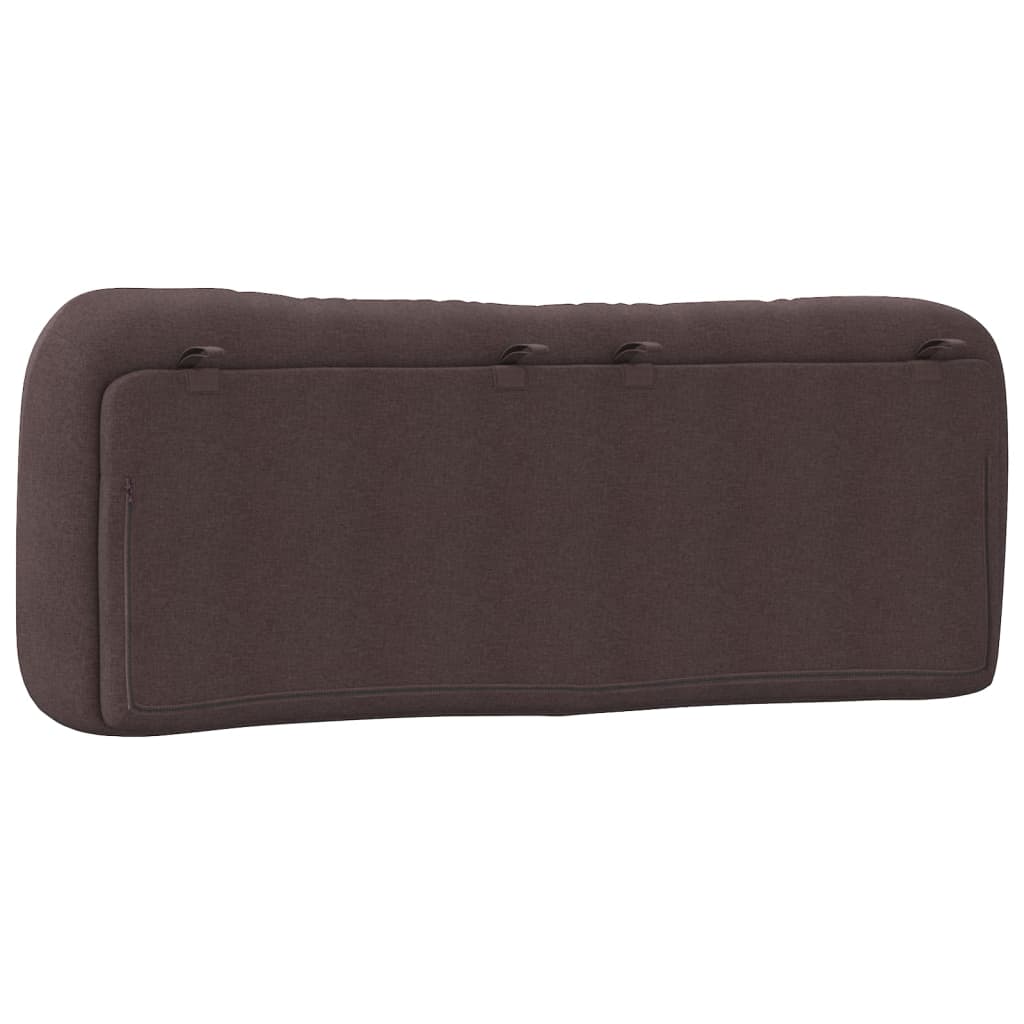 vidaXL Pernă pentru tăblie de pat maro închis, 140 cm, material textil vidaXL Pernă pentru tăblie de pat maro închis, 140 cm, material textil