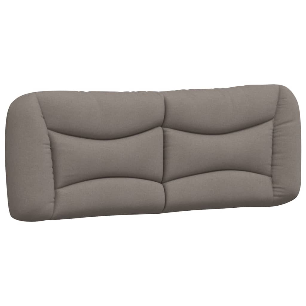vidaXL Pernă pentru tăblie de pat, gri taupe, 140 cm, material textil vidaXL Pernă pentru tăblie de pat, gri taupe, 140 cm, material textil