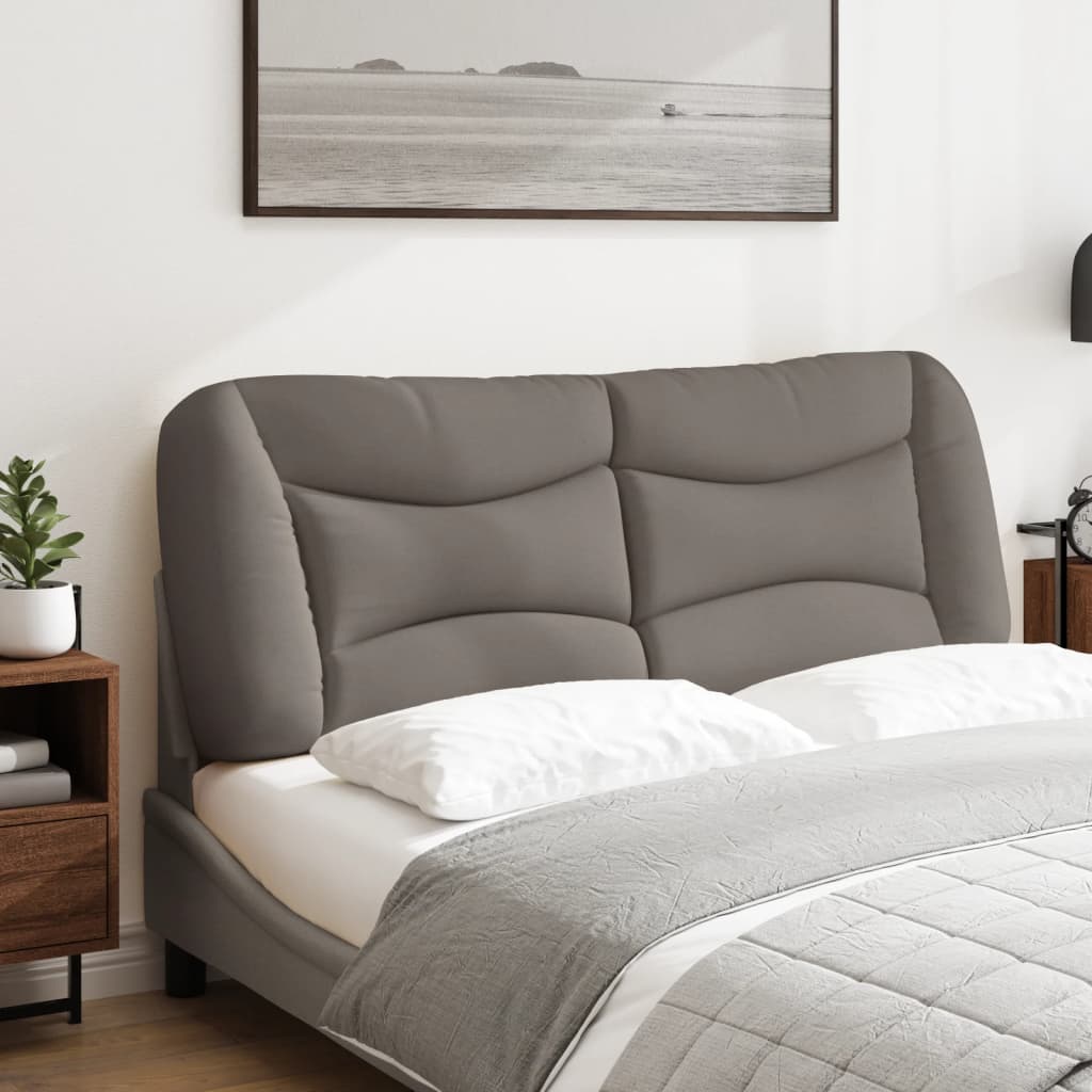 vidaXL Pernă pentru tăblie de pat, gri taupe, 140 cm, material textil vidaXL Pernă pentru tăblie de pat, gri taupe, 140 cm, material textil